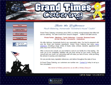 Tablet Screenshot of grandtimescatering.com